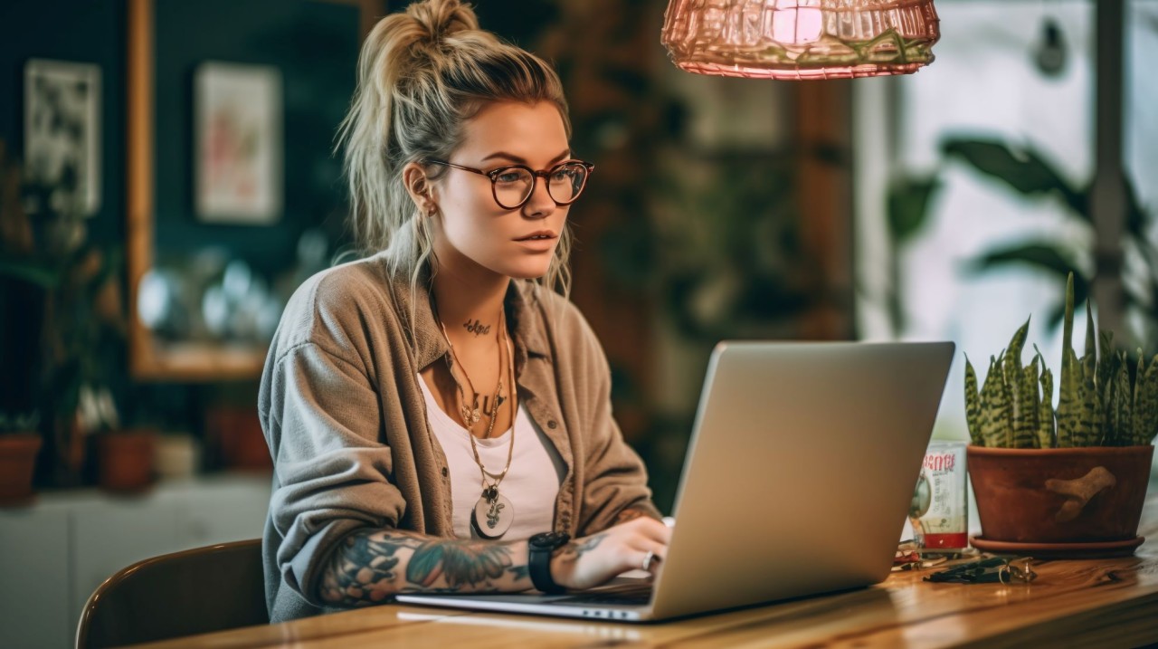 woman-with-tattoos-on-computer-1980